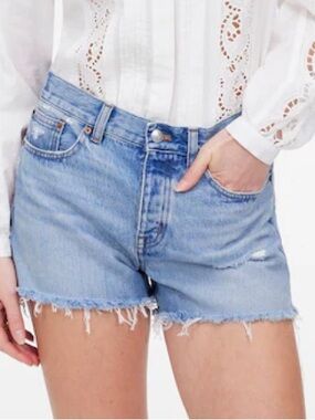 Madewell NWT The Brynn Shorts Size 30 in Hallstead Wash, High Rise, Rigid Denim